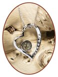 Close2Me© 925 sterling silver 'In My Heart' cremation pendant - CM008