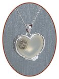 Close2Me© 925 sterling silver 'Broken Heart' cremation pendant - CM011WIT