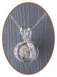 Close2Me© 925 sterling silver ash pendant 'Protected' - CM014