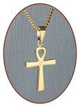 Stainless Steel JB Memorials 'Gold color Cross' Cremation Pendant - G001