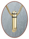 Stainless Steel JB Memorials Premium Gold Color Design Cremation Pendant - G005