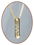 Stainless Steel JB Memorials Premium Gold Color Design CZ Cremation Pendant - G017