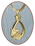 Stainless Steel Tear Gold color Cremation Pendant - B316G