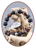 JB Memorials Frosted Agate - Obsidiane  Ash Bracelet - KHA014