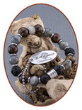 JB Memorials Labradorite/Lava Ash Bracelet - KHA005