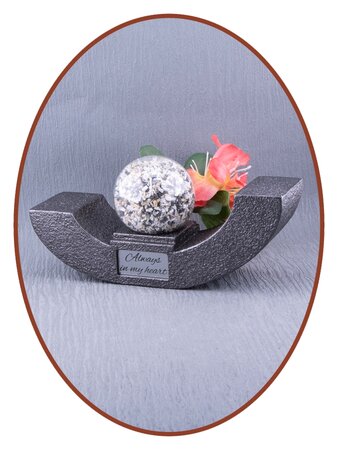 Mini Design Duo Ash Urn 'Glass Globe' - HMP669