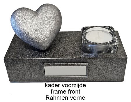 Mini Ash Urn Heart with Candle Holder - HMP630