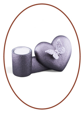 Mini Ash Urn 'Heart' many colors with Tealight Holder - HMP654