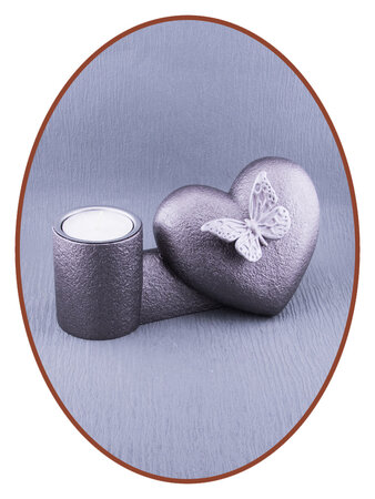Mini Ash Urn 'Heart' many colors with Tealight Holder - HMP654