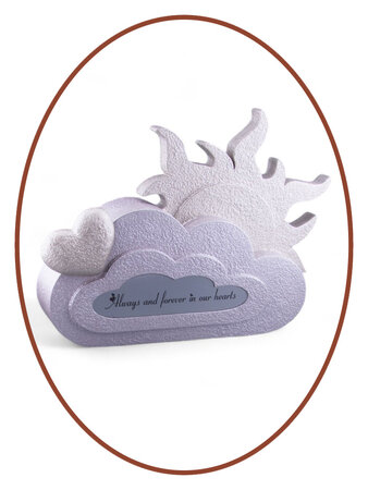 Mini Children / Baby 'Cloud & Sun' Ash Urn in Many Colors - HMP662