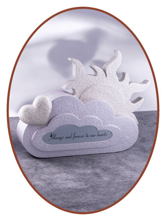 Mini Children / Baby 'Cloud & Sun' Ash Urn in Many Colors - HMP662
