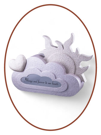 Mini Children / Baby 'Cloud & Sun' Ash Urn in Many Colors - HMP662