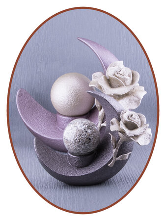 Mini Ash Urn 'Moon and Rose' in Different Colors - HMP672