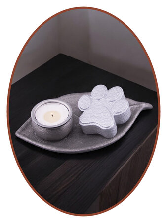 Mini Ash Urn 'Leaf and Paw' in Different Colors - HMP675P