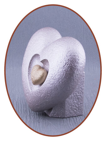 Mini Ash Urn 'Heart in Heart' in Different Colors - HMP613R