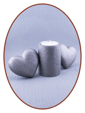 Mini Duo Ash Urn 'Hearts' with tealight holder in Different Colors - HMP676