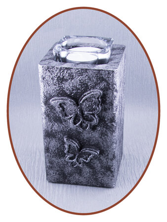 Mini Ash Urn 'Old Steel' with Tealight Holder - HMP677