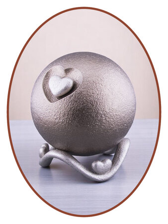 Mini Ash Urn 'Heart in Ball' in Different Colors - HMP679