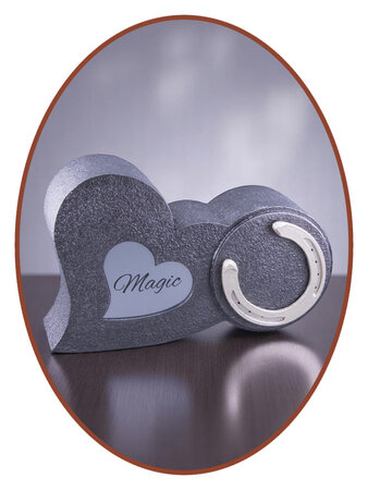 Mini Ash Urn 'Horseshoe in Heart' in Different Colors - HMP631H