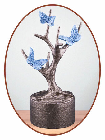 Mini Ash Urn 'Butterflies in Tree' in Different Colors - HMP668