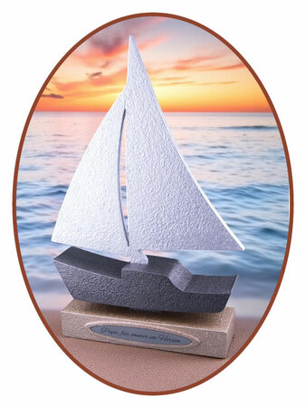 Mini - midi Ash Urn 'Sailing ship' in Different Colors - HMP608