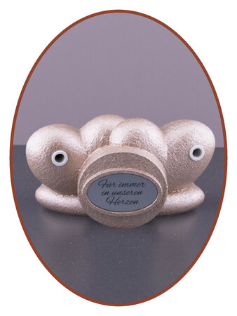 Mini Duo Ash Urn 'Heart' in Different Colors - HMP687