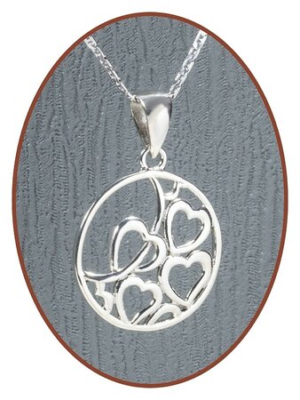 925 Sterling Silver Special 'Hearts' Ash Pendant - ZSP105