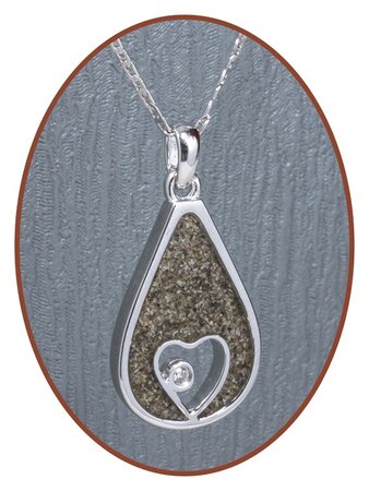 Close2Me© 925 sterling silver 'Teardrop From My Heart' ash pendant - CM004