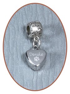 Stainless Steel Cremation Bracelet Charm Heart D005c Jb Memorials Stainless Steel Cremation Bracelet Charm Heart D005c